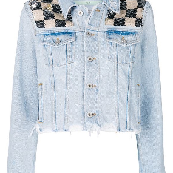 Off-White Virgil abloh main label checkered sequin - Picture 3 of 10